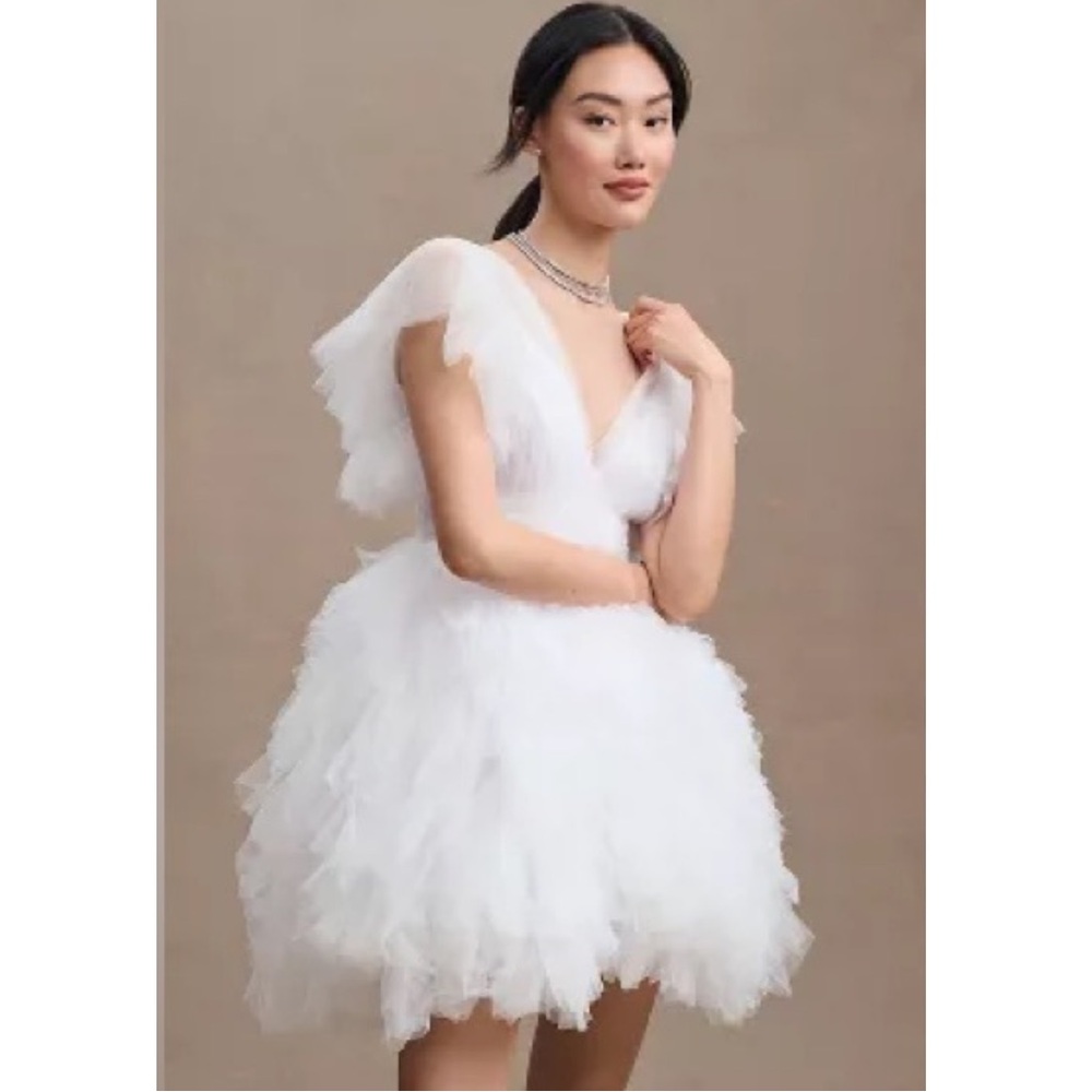 Anthropologie Mac Duggal A-line Tulle Mini Dress
